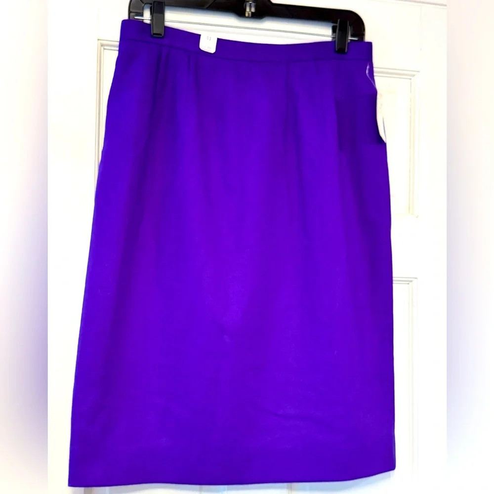 Chic Women's Purple Wool Pencil Skirt‎